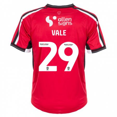 Kandiny Gyermek Jack Vale #29 Piros Hazai Jersey 2023/24 Mez Póló Ing