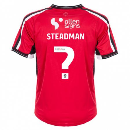 Kandiny Gyermek Jodie Steadman #0 Piros Hazai Jersey 2023/24 Mez Póló Ing