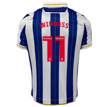 Kandiny Gyermek Josh Windass #11 Kék Fehér Hazai Jersey 2023/24 Mez Póló Ing