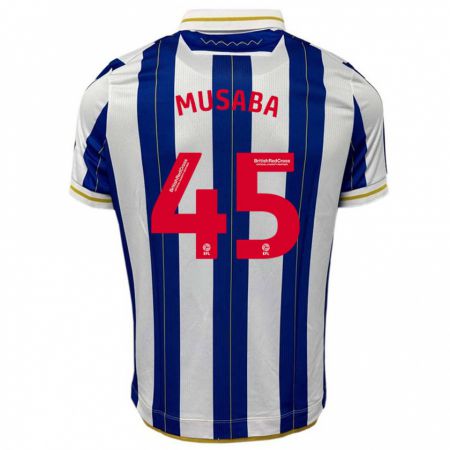 Kandiny Gyermek Anthony Musaba #45 Kék Fehér Hazai Jersey 2023/24 Mez Póló Ing