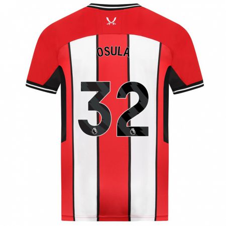 Kandiny Gyermek William Osula #32 Piros Hazai Jersey 2023/24 Mez Póló Ing