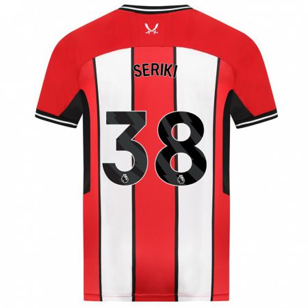 Kandiny Gyermek Femi Seriki #38 Piros Hazai Jersey 2023/24 Mez Póló Ing