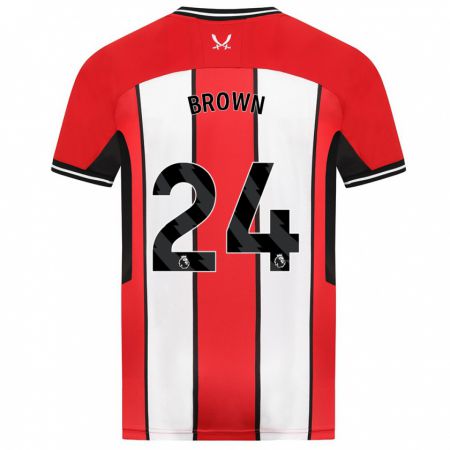 Kandiny Gyermek Rachel Brown #24 Piros Hazai Jersey 2023/24 Mez Póló Ing