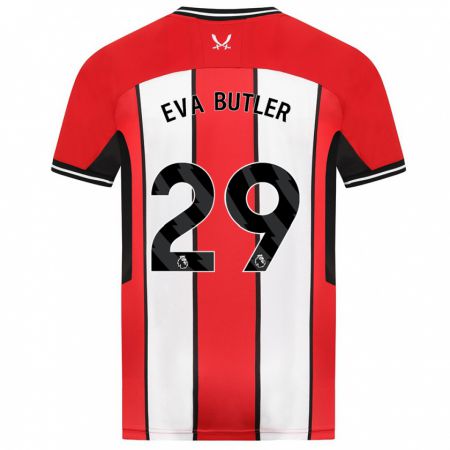 Kandiny Gyermek Eva Butler #29 Piros Hazai Jersey 2023/24 Mez Póló Ing