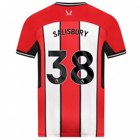 Kandiny Gyermek Chloe Salisbury #38 Piros Hazai Jersey 2023/24 Mez Póló Ing