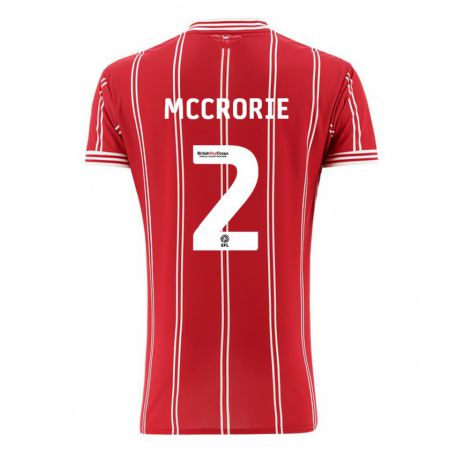 Kandiny Gyermek Ross Mccrorie #2 Piros Hazai Jersey 2023/24 Mez Póló Ing