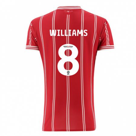 Kandiny Gyermek Joe Williams #8 Piros Hazai Jersey 2023/24 Mez Póló Ing