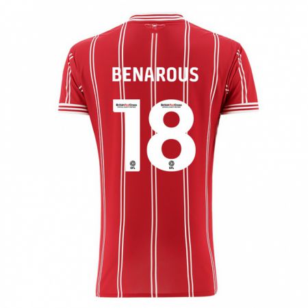 Kandiny Gyermek Ayman Benarous #18 Piros Hazai Jersey 2023/24 Mez Póló Ing