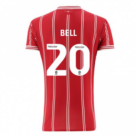 Kandiny Gyermek Sam Bell #20 Piros Hazai Jersey 2023/24 Mez Póló Ing