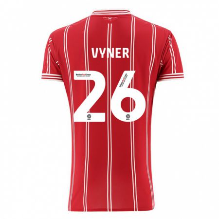 Kandiny Gyermek Zak Vyner #26 Piros Hazai Jersey 2023/24 Mez Póló Ing