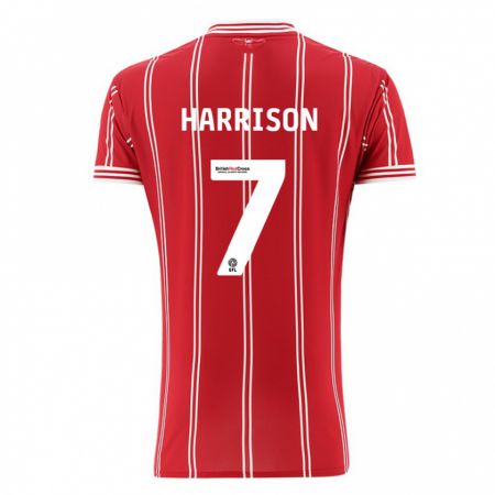 Kandiny Gyermek Abi Harrison #7 Piros Hazai Jersey 2023/24 Mez Póló Ing