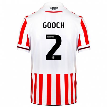 Kandiny Gyermek Lynden Gooch #2 Piros Fehér Hazai Jersey 2023/24 Mez Póló Ing