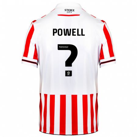 Kandiny Gyermek Owen Powell #0 Piros Fehér Hazai Jersey 2023/24 Mez Póló Ing