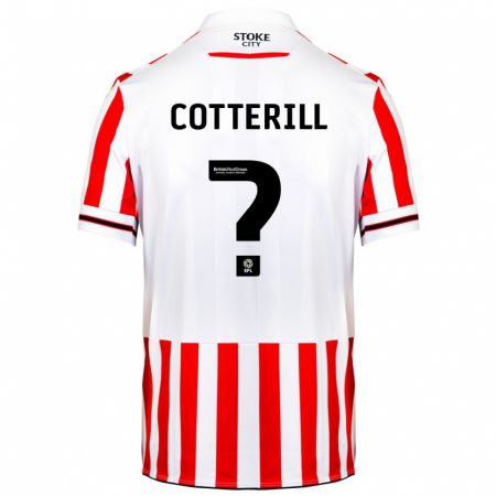 Kandiny Gyermek Alex Cotterill #0 Piros Fehér Hazai Jersey 2023/24 Mez Póló Ing