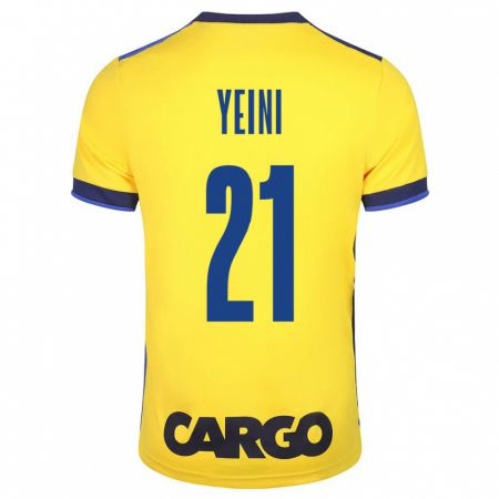 Kandiny Gyermek Sheran Yeini #21 Sárga Hazai Jersey 2023/24 Mez Póló Ing