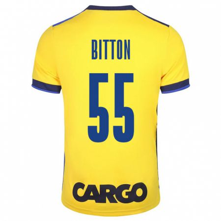 Kandiny Gyermek Nir Bitton #55 Sárga Hazai Jersey 2023/24 Mez Póló Ing