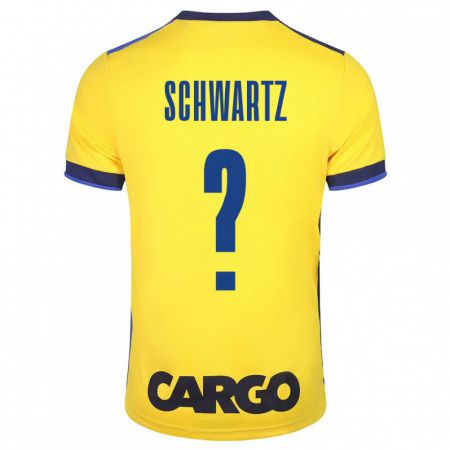 Kandiny Gyermek Noam Schwartz #0 Sárga Hazai Jersey 2023/24 Mez Póló Ing