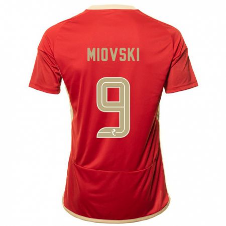 Kandiny Gyermek Bojan Miovski #9 Piros Hazai Jersey 2023/24 Mez Póló Ing