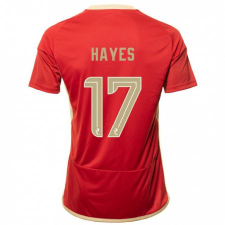 Kandiny Gyermek Jonny Hayes #17 Piros Hazai Jersey 2023/24 Mez Póló Ing