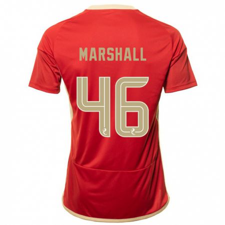 Kandiny Gyermek Findlay Marshall #46 Piros Hazai Jersey 2023/24 Mez Póló Ing