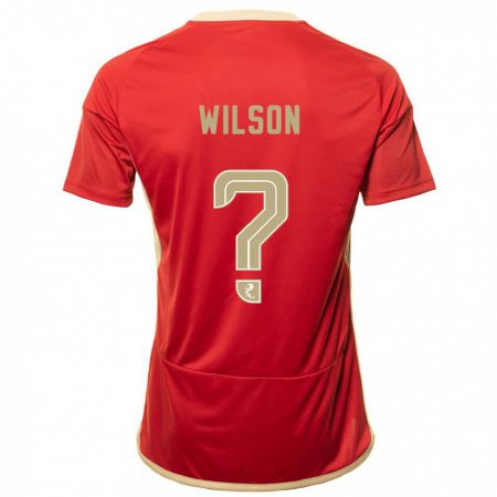 Kandiny Gyermek Cameron Wilson #0 Piros Hazai Jersey 2023/24 Mez Póló Ing