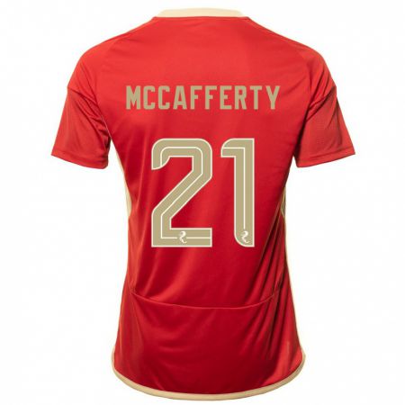 Kandiny Gyermek Eirinn Mccafferty #21 Piros Hazai Jersey 2023/24 Mez Póló Ing