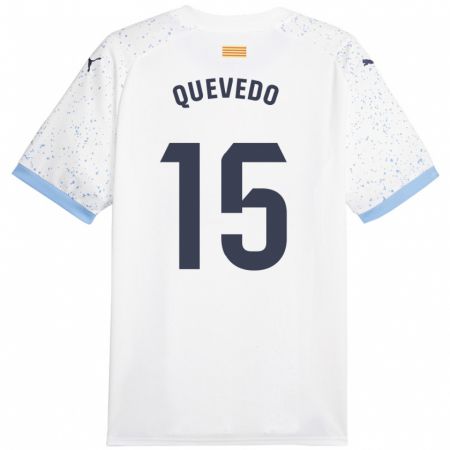 Kandiny Gyermek Erik Quevedo #15 Fehér Idegenbeli Jersey 2023/24 Mez Póló Ing