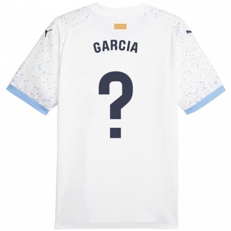 Kandiny Gyermek Hugo García #0 Fehér Idegenbeli Jersey 2023/24 Mez Póló Ing