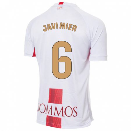 Kandiny Gyermek Javi Mier #6 Fehér Idegenbeli Jersey 2023/24 Mez Póló Ing