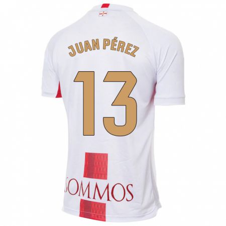 Kandiny Gyermek Juan Pérez #13 Fehér Idegenbeli Jersey 2023/24 Mez Póló Ing