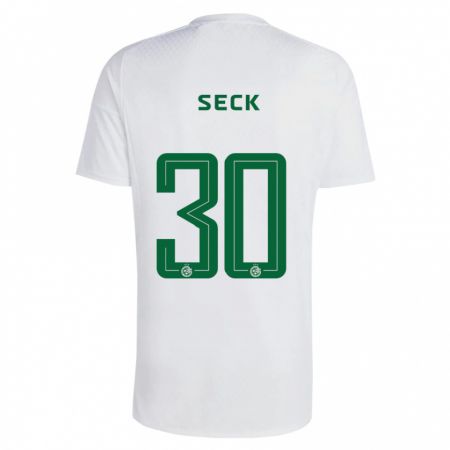 Kandiny Gyermek Abdoulaye Seck #30 Zöldes-Kék Idegenbeli Jersey 2023/24 Mez Póló Ing