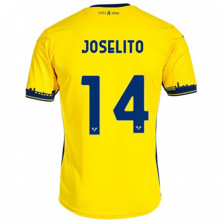 Kandiny Gyermek Joselito #14 Sárga Idegenbeli Jersey 2023/24 Mez Póló Ing