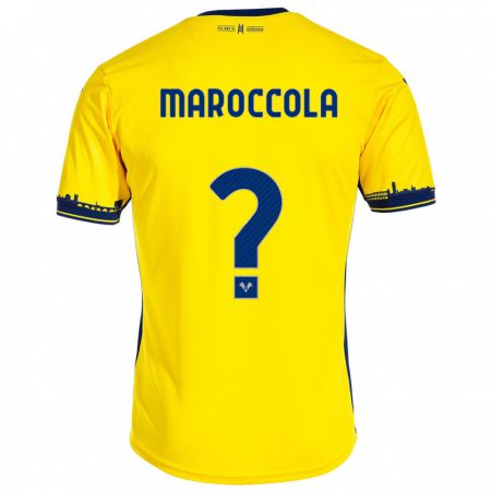 Kandiny Gyermek Francesco Maroccola #0 Sárga Idegenbeli Jersey 2023/24 Mez Póló Ing