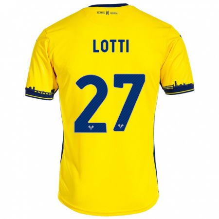 Kandiny Gyermek Irene Lotti #27 Sárga Idegenbeli Jersey 2023/24 Mez Póló Ing