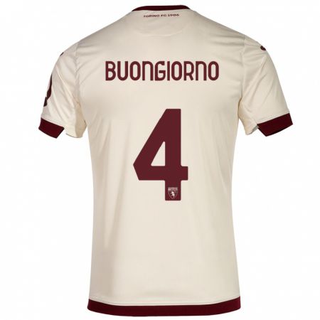 Kandiny Gyermek Alessandro Buongiorno #4 Pezsgő Idegenbeli Jersey 2023/24 Mez Póló Ing