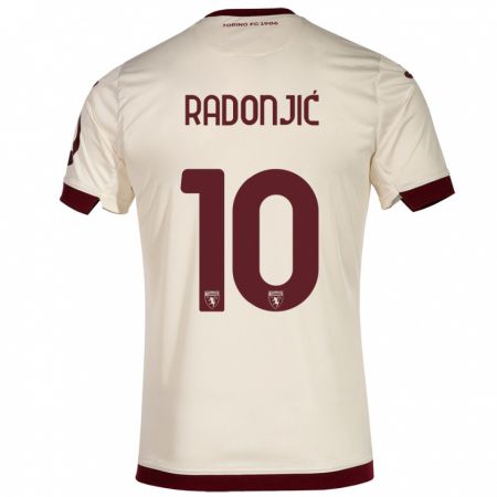 Kandiny Gyermek Nemanja Radonjić #10 Pezsgő Idegenbeli Jersey 2023/24 Mez Póló Ing