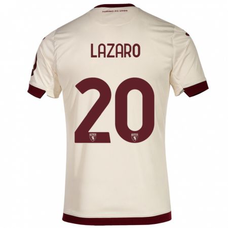 Kandiny Gyermek Valentino Lazaro #20 Pezsgő Idegenbeli Jersey 2023/24 Mez Póló Ing