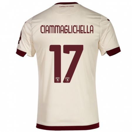 Kandiny Gyermek Aaron Ciammaglichella #17 Pezsgő Idegenbeli Jersey 2023/24 Mez Póló Ing