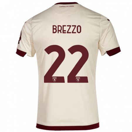 Kandiny Gyermek Matteo Brezzo #22 Pezsgő Idegenbeli Jersey 2023/24 Mez Póló Ing