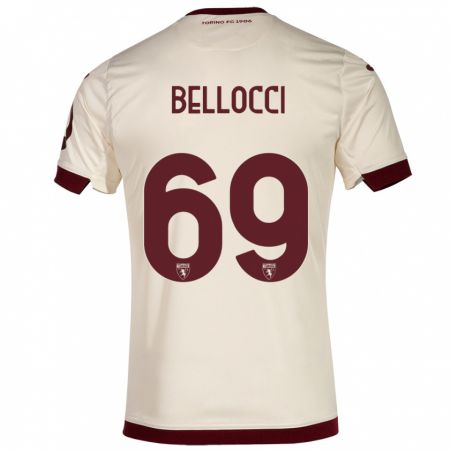 Kandiny Gyermek Andrea Bellocci #69 Pezsgő Idegenbeli Jersey 2023/24 Mez Póló Ing