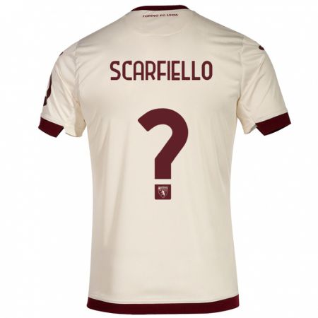 Kandiny Gyermek Luca Scarfiello #0 Pezsgő Idegenbeli Jersey 2023/24 Mez Póló Ing