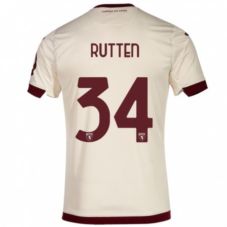 Kandiny Gyermek Jill Rutten #34 Pezsgő Idegenbeli Jersey 2023/24 Mez Póló Ing