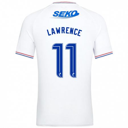 Kandiny Gyermek Tom Lawrence #11 Fehér Idegenbeli Jersey 2023/24 Mez Póló Ing