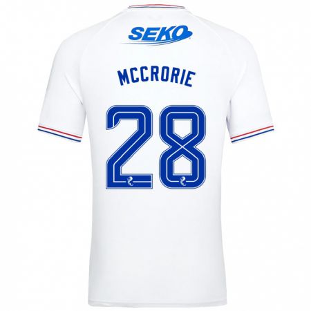 Kandiny Gyermek Robby Mccrorie #28 Fehér Idegenbeli Jersey 2023/24 Mez Póló Ing