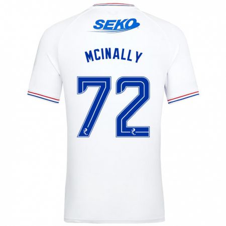 Kandiny Gyermek Darren Mcinally #72 Fehér Idegenbeli Jersey 2023/24 Mez Póló Ing