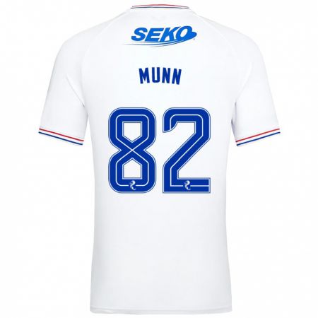 Kandiny Gyermek Mason Munn #82 Fehér Idegenbeli Jersey 2023/24 Mez Póló Ing