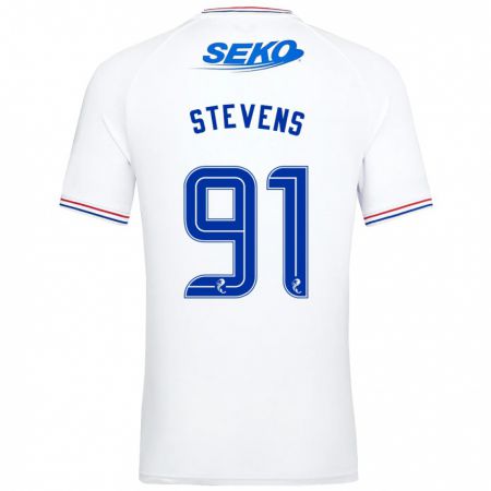 Kandiny Gyermek Archie Stevens #91 Fehér Idegenbeli Jersey 2023/24 Mez Póló Ing