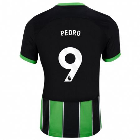 Kandiny Gyermek João Pedro #9 Fekete Zöld Idegenbeli Jersey 2023/24 Mez Póló Ing