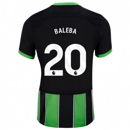 Kandiny Gyermek Carlos Baleba #20 Fekete Zöld Idegenbeli Jersey 2023/24 Mez Póló Ing