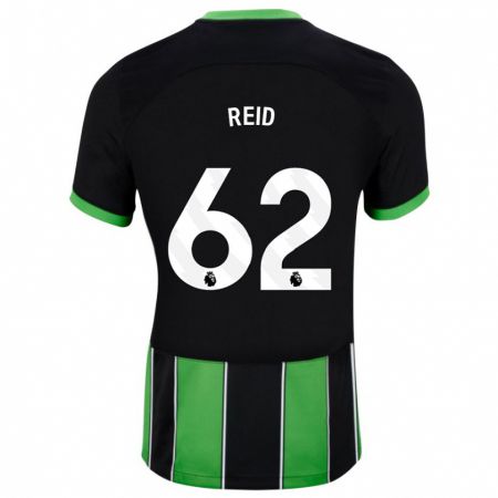 Kandiny Gyermek Tommy Reid #62 Fekete Zöld Idegenbeli Jersey 2023/24 Mez Póló Ing